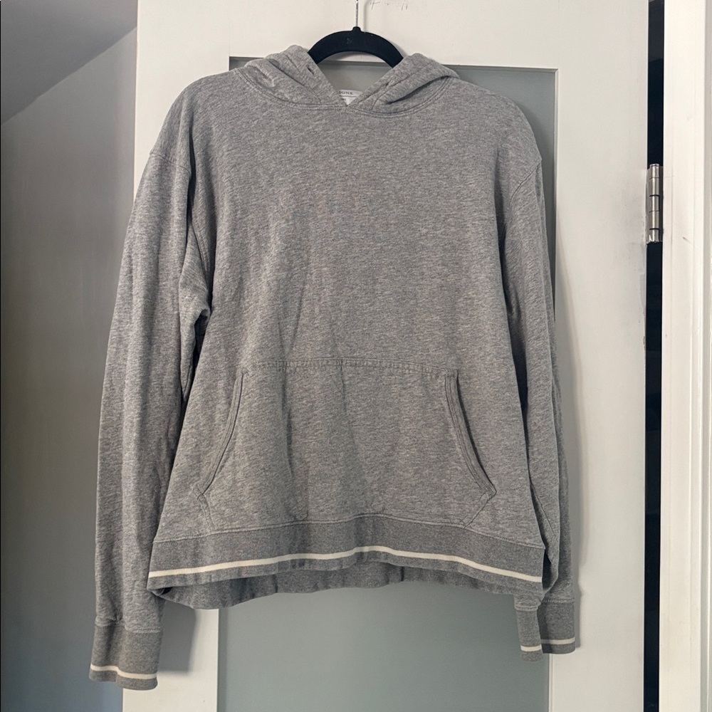 La Ligne Molly Heather Gray Pullover Cotton Hoodie Size Medium